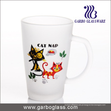 12oz Frosted caneca de vidro do café com beber (GB094212-DR-110)